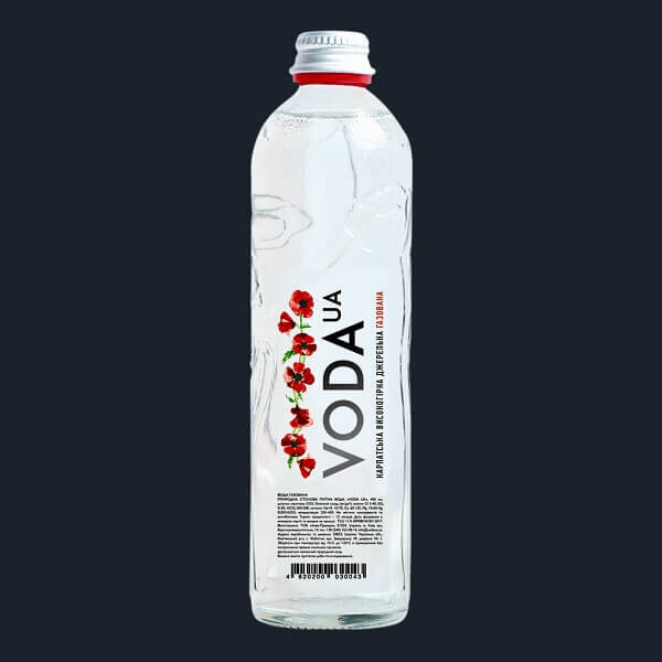 Вода VODA UA слабогазована скло